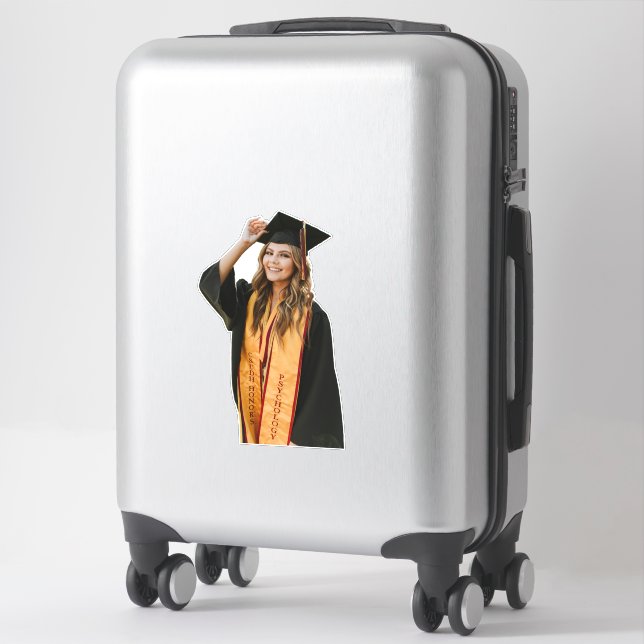 Create Your Own Custom Graduate Photo Aufkleber (Koffer)