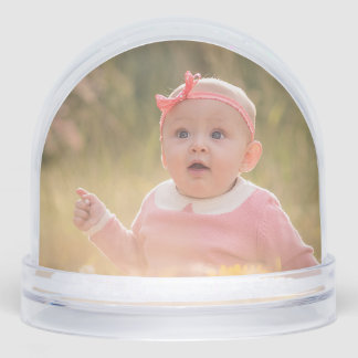 Create Your Own Custom Kids Children Photo Modern Schneekugeln