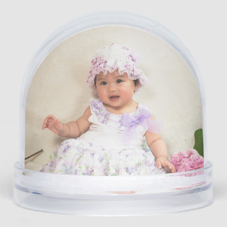 Create Your Own Custom Kids Children Photo Modern Schneekugeln