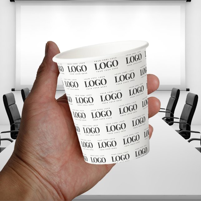 Create Your Own Custom Logo Pattern Business Party Pappbecher (Von Creator hochgeladen)