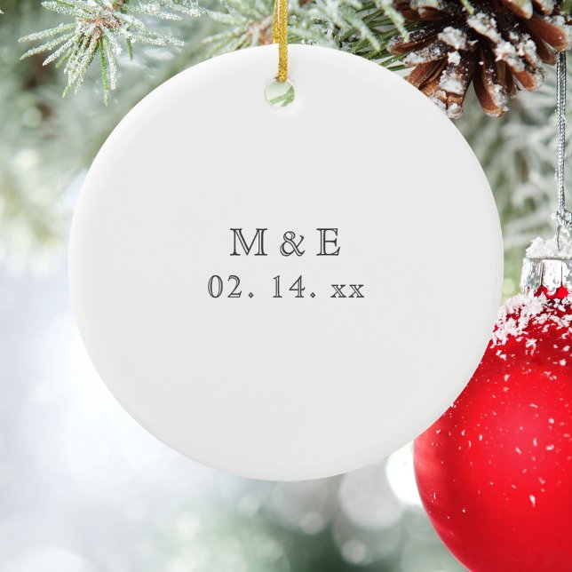 Create Your Own Custom Memorable Wedding Photo Keramik Ornament (Von Creator hochgeladen)