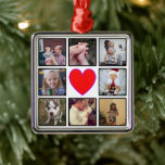 Create Your Own Custom Photo Collage Ornament Aus Metall<br><div class="desc">Create your own personalised 8 photo collage decoration with your custom images. Add your favourite, designs, photos or artwork to create something totally unique. To edit this design template, simply upload your own image as shown above. You can choose to remove the image borders and the love heart if you...</div>