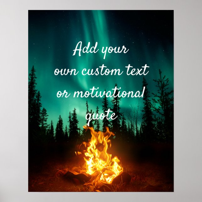 Create Your Own Custom Quote Poster - Camp Fire (Vorne)