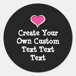 Create your own custom text runder aufkleber