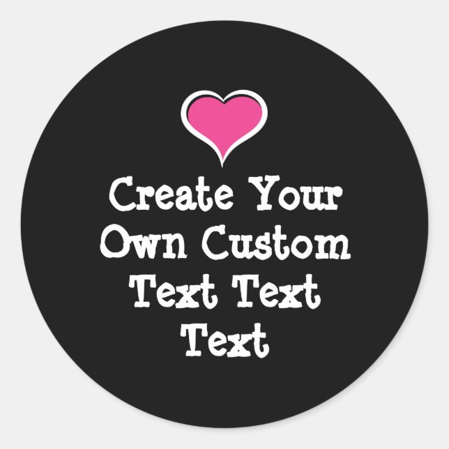 Create your own custom text runder aufkleber (Vorderseite)
