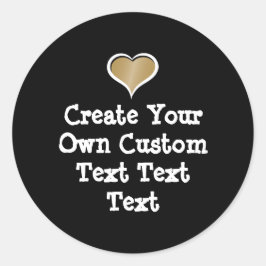 Create your own custom text runder aufkleber