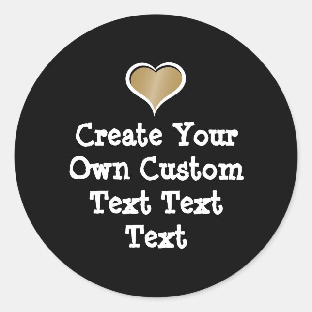 Create your own custom text runder aufkleber (Vorderseite)