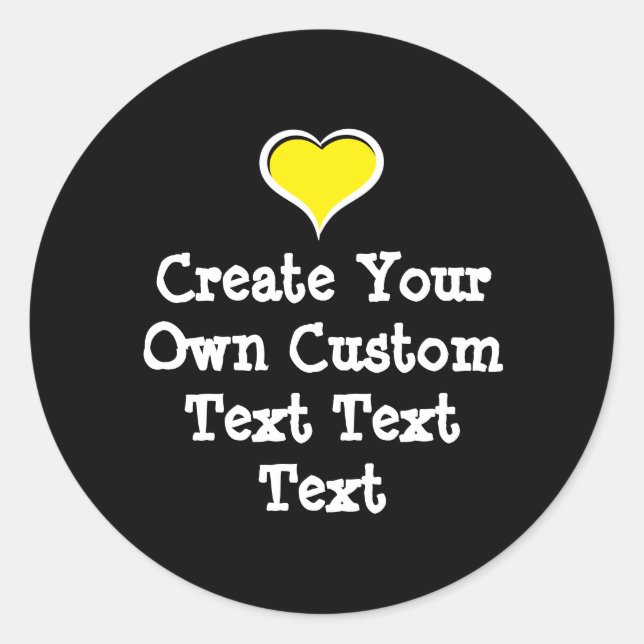 Create your own custom text runder aufkleber (Vorderseite)