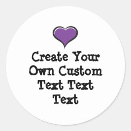 Create your own custom text white Bkgd Ver Runder Aufkleber