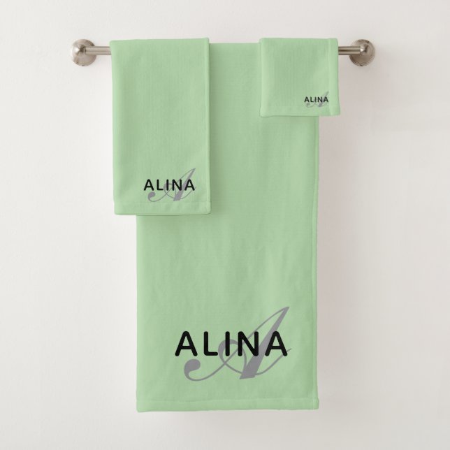 Create Your Own Customize Monogram Color Match Badhandtuch Set (Insitu)