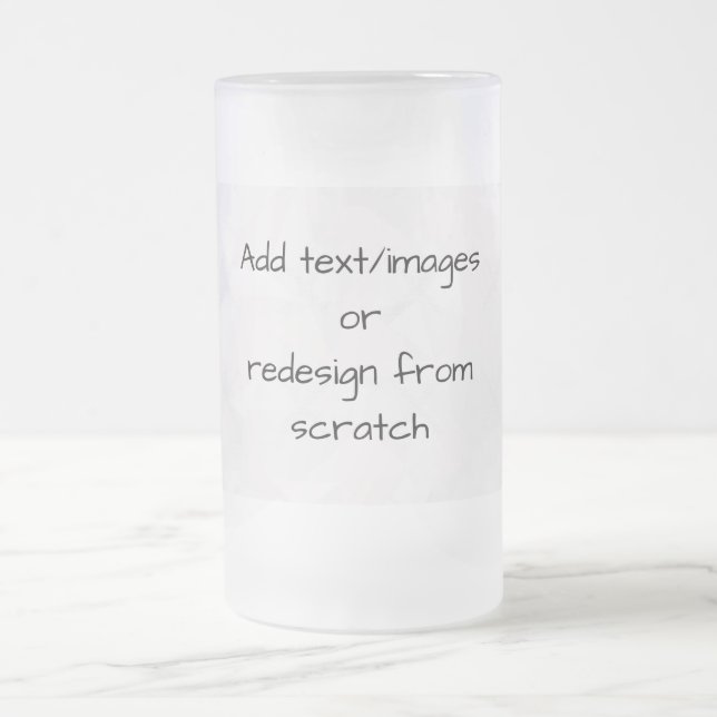 Create Your Own Customized Mattglas Bierglas (Mittel)