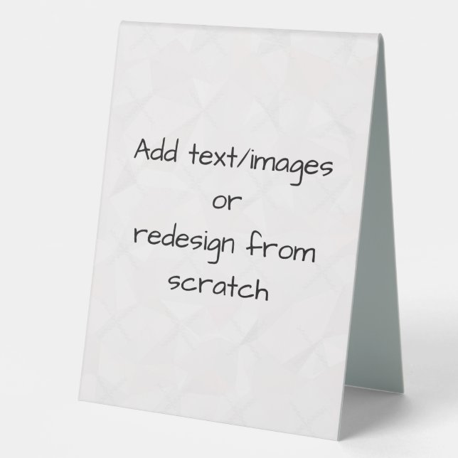 Create Your Own Customized Tischaufsteller (Vorderseite)