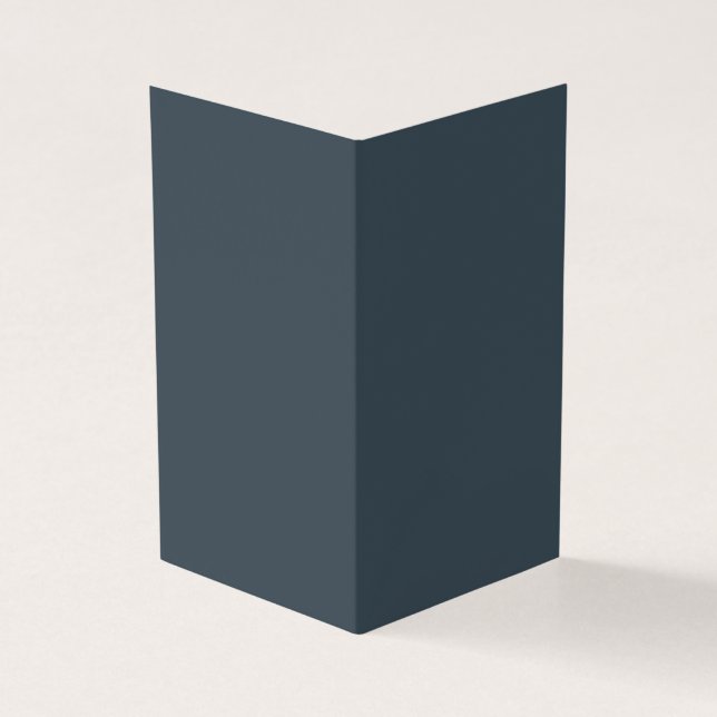 Create Your Own dark gray azure Folded Card (Vorderseite)
