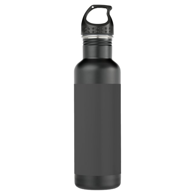 Create Your Own dark gray Custom Design Edelstahlflasche (Vorderseite)