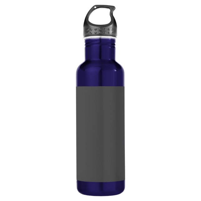 Create Your Own dark gray Custom Design Edelstahlflasche (Vorderseite)