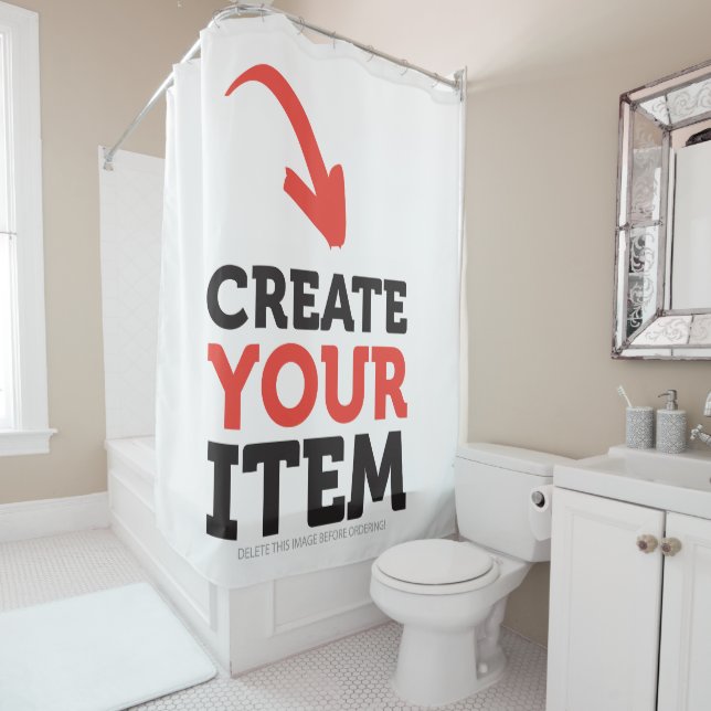 CREATE-YOUR-OWN DIY Custom upload your design Duschvorhang (Beispiel)
