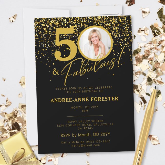Create Your Own Fabulous Birthday Photo Invitation (Créateur téléchargé)