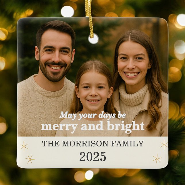 Create Your Own Family Photo Keramikornament (Von Creator hochgeladen)