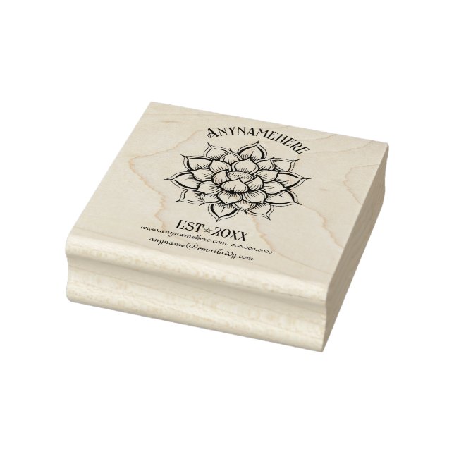 Create Your Own Full Bloom Lotus Flower Gummistempel (Stempel)