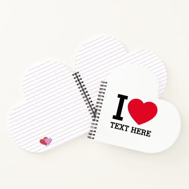 Create Your Own Funny I love  Notizbuch (Innenseite)