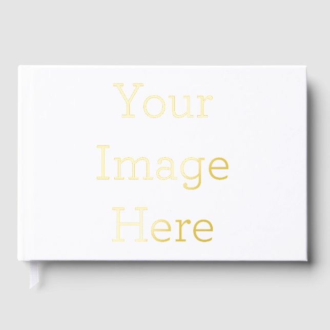 Folien Gästebuchgröße : 22,86 cm x 15,24 cm, 100 Seiten, Papier: <p>Weißes, unbeschichtetes Lynx® Opaque Ultra-Papier</p>, Folienfarbe: Gold (Vorderseite)
