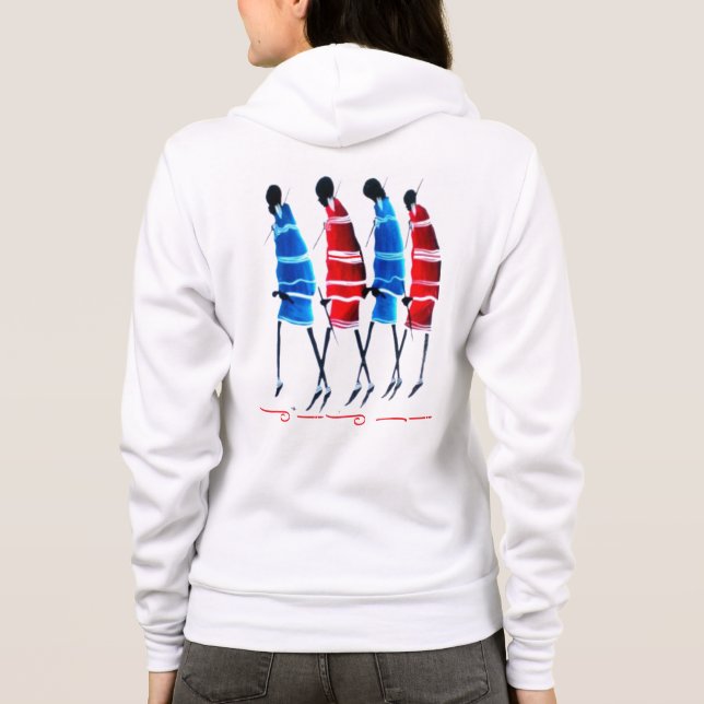 Create Your Own Happy People Masai Warrior Walking Hoodie (Rückseite)
