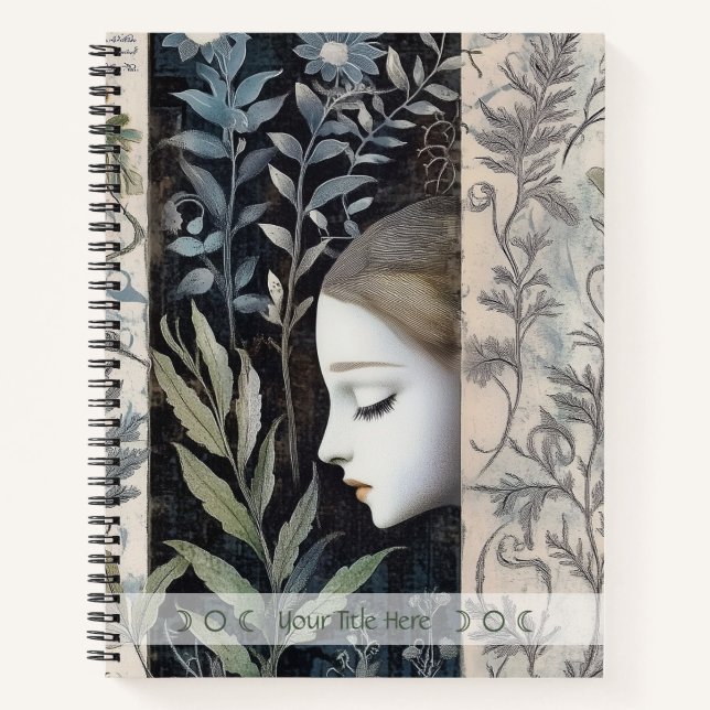 Create Your Own Hedge Witch Floral Botanical Notizbuch (Vorderseite)