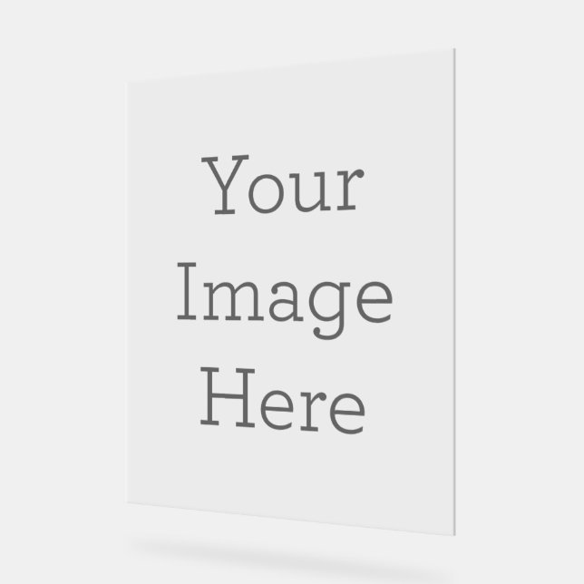 Personalisierte 27,95cm x 35,6cm Acrylschild, mit Holzblock (Winkel)