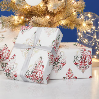 Create Your Own Holiday Damask Geschenkpapier