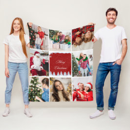 Create Your Own Holiday Photo Collage Fleecedecke