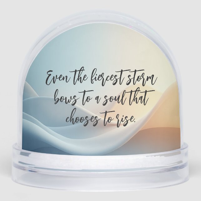 Create Your Own Inspirational Quote Snow Globes Schneekugeln (Vorderseite)