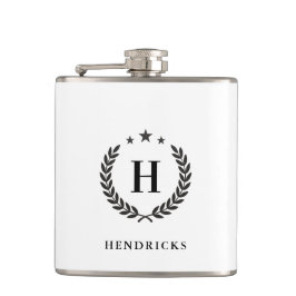 Create Your Own Intel Monogram With Laurel wreaths Flachmann