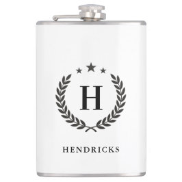 Create Your Own Intel Monogram With Laurel wreaths Flachmann