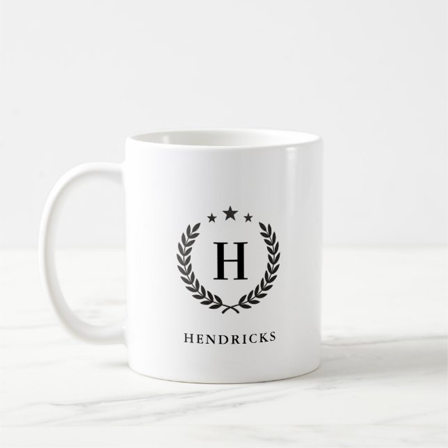 Create Your Own Intel Monogram With Laurel wreaths Kaffeetasse (Links)