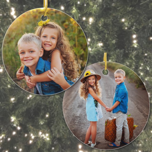 Create Your Own Kids Photo Christmas Keramik Ornament (Create Your Own Kids Photo Christmas Ceramic Ornament)