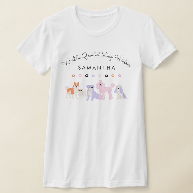 Create Your Own Modern Dog Walker T-Shirt (Ablage )