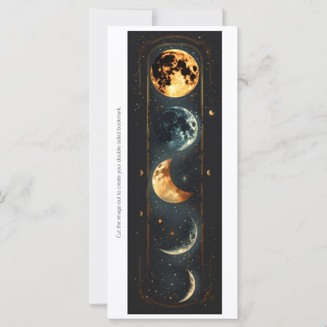 Create Your Own Moon Phases Bookmark Card (Vorderseite)