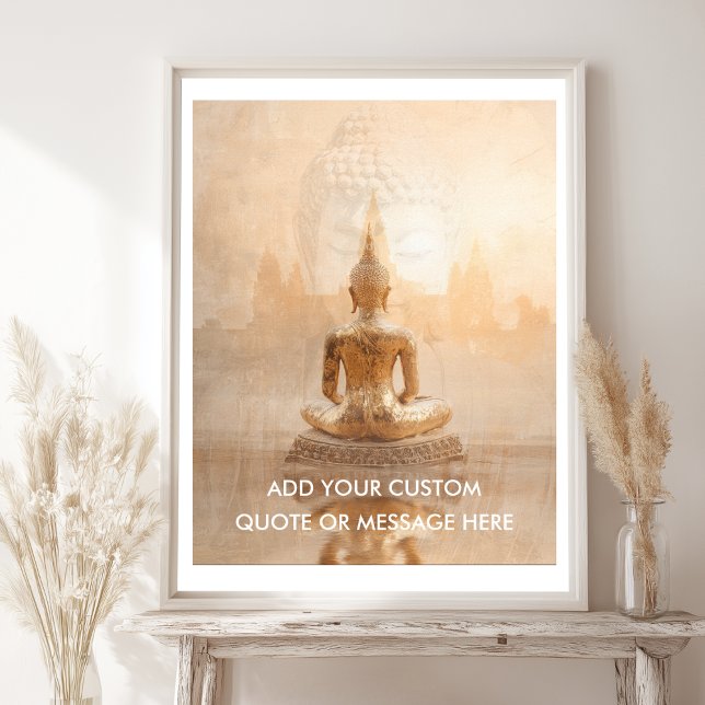 Create Your Own Motivational Quote - Golden Buddha Poster (Create Your Own Motivational Quote - Golden Buddha Poster)