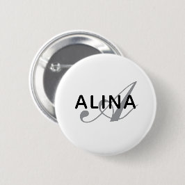 Create Your Own Name Monogram Design 2¼ Inch Round Button
