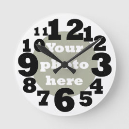 Create your own numbered photo runde wanduhr