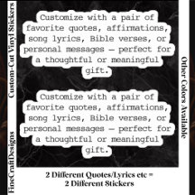 Create Your Own Pair of Custom Quote Verse Blck XS