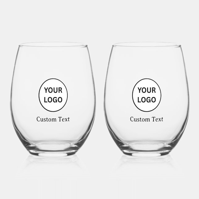 Create Your Own Personalize Add Logo, text Weinglas Ohne Stiel (Vorderseite)