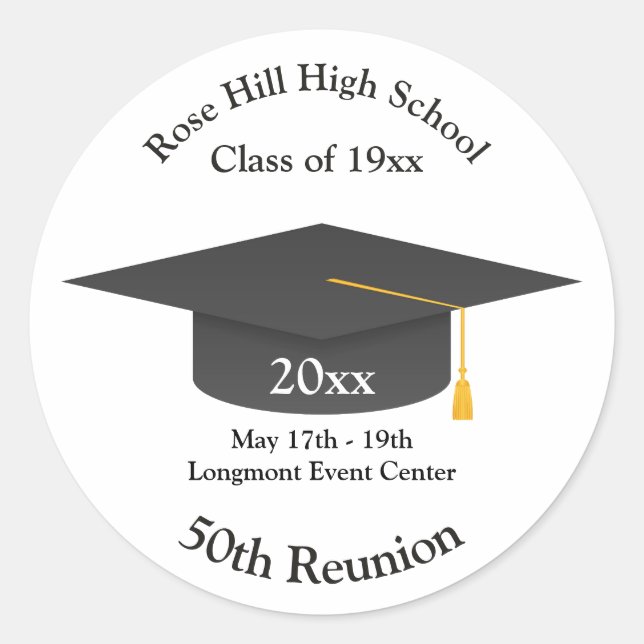 Create Your Own Personalized Class Reunion Sticker (Vorderseite)