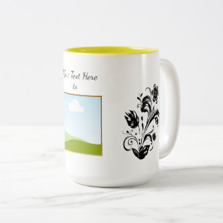 Create Your Own personalized Template Text  Zweifarbige Tasse