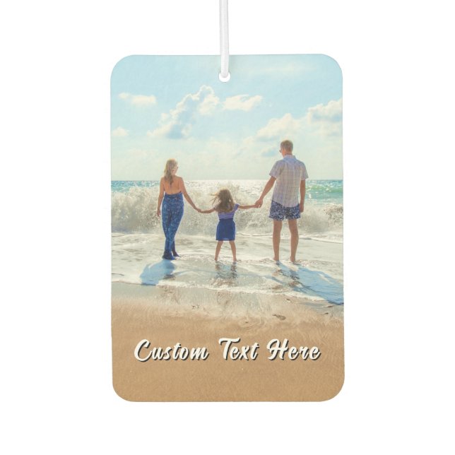 Create Your Own Photo Car Air Freshener with Text Autolufterfrischer (Vorderseite)