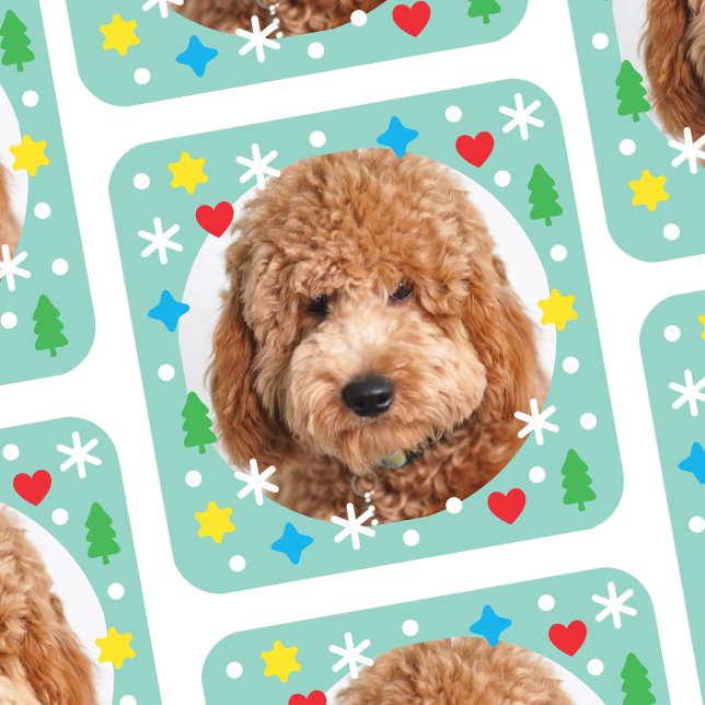 Create Your Own Photo Sticker Holiday Green (Von Creator hochgeladen)