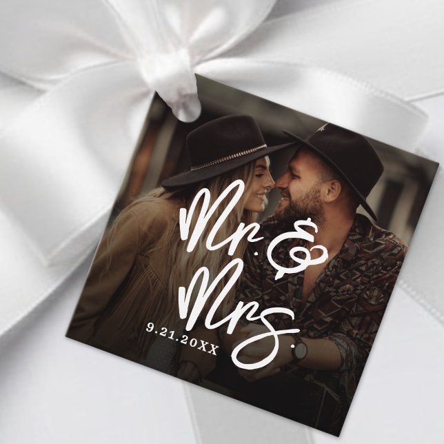 Create Your Own Photo Wedding Geschenkanhänger (Create Your Own Photo Wedding Favor Tags)