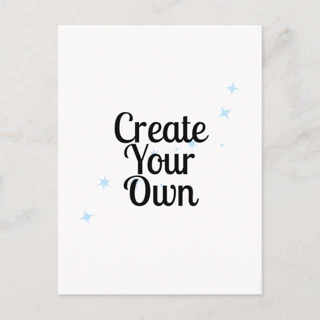 Create Your Own Postkarte (Vorderseite)