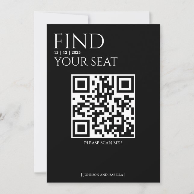 Create your own QR Code Seating Chart (Vorderseite)