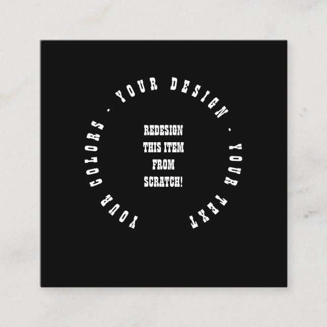 Create Your Own Quadratische Visitenkarte (Vorderseite)